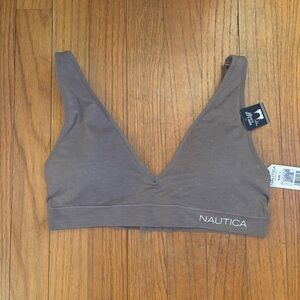 NWT Nautica Women's Gray V-Neck Bralette